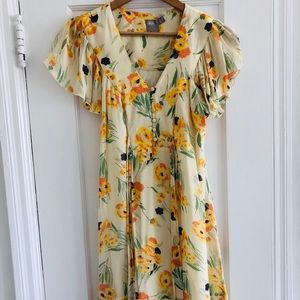 ASOS yellow/green floral dress size US 4
